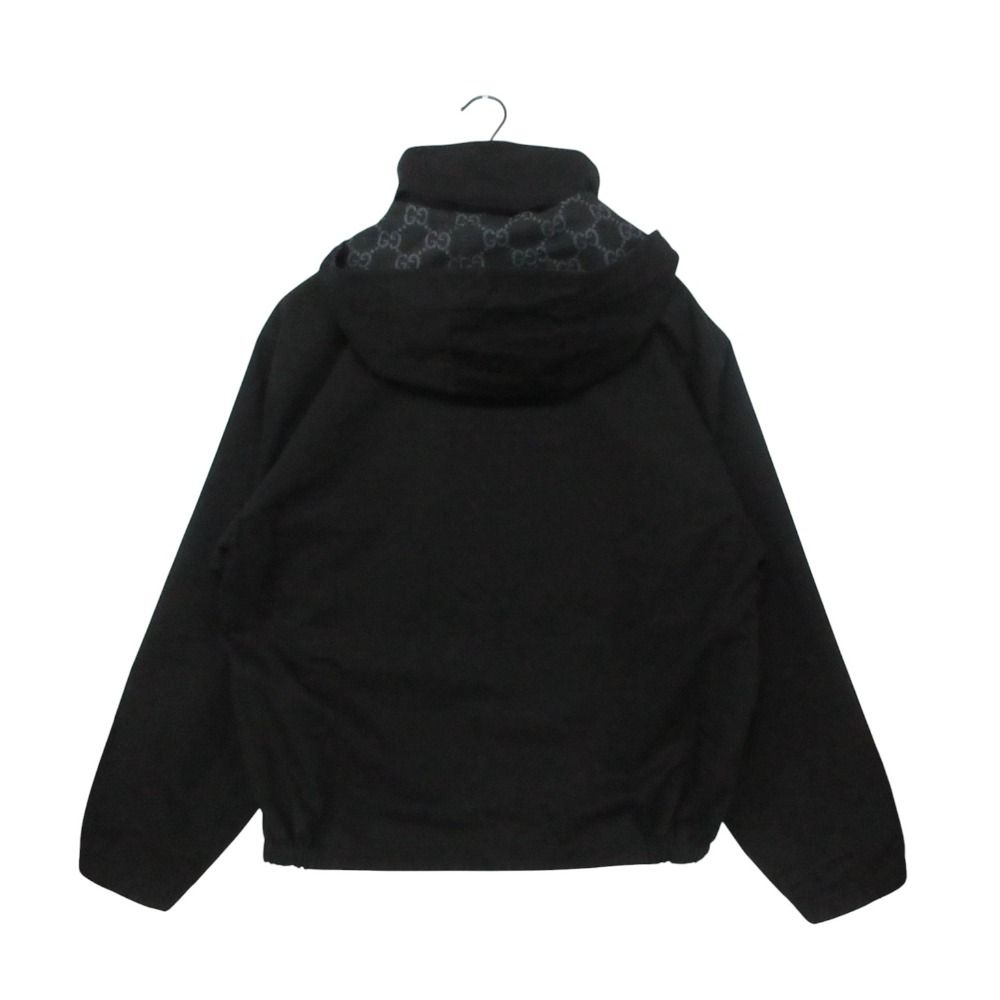 Gucci GG Ripstop Nylon Jacket Reversible Interlocking Leather Patch Black 50 — view 5