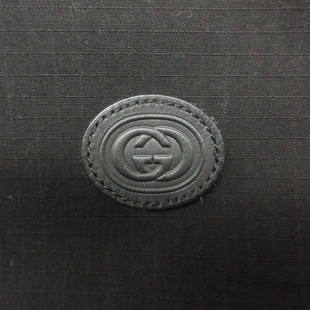 Gucci GG Ripstop Nylon Jacket Reversible Interlocking Leather Patch Black 50 — view 6