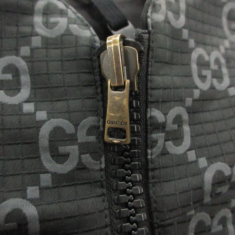 Gucci GG Ripstop Nylon Jacket Reversible Interlocking Leather Patch Black 50 — view 8