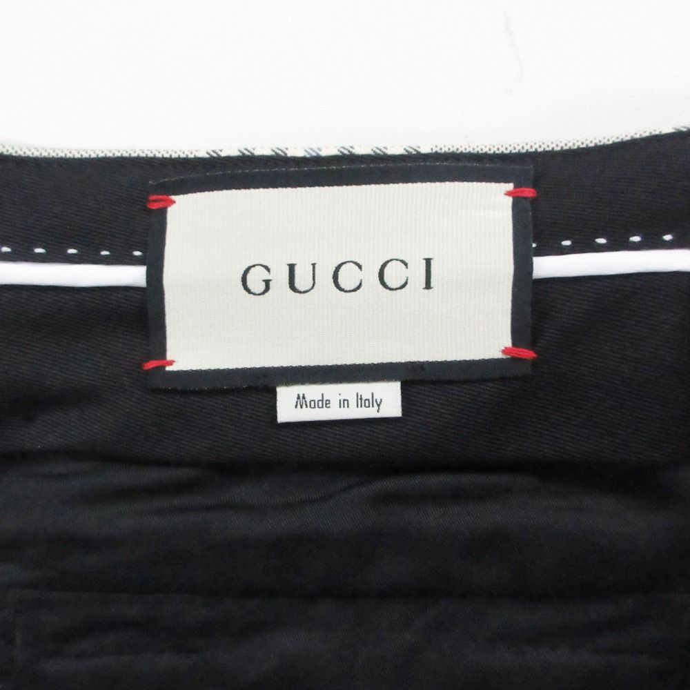 Gucci Pants Trousers 3 Tuck Pleated Glen Plaid Roll Up Gray 50 — view 7