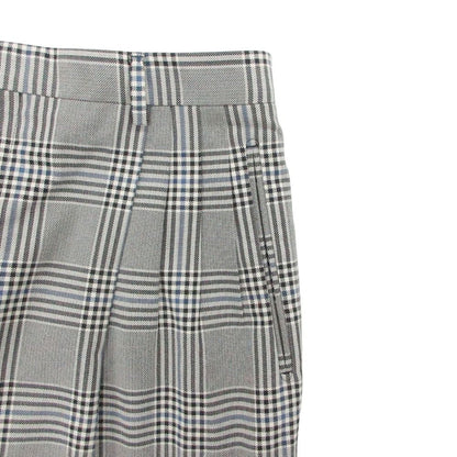 Gucci Pants Trousers 3 Tuck Pleated Glen Plaid Roll Up Gray 50 — view 9