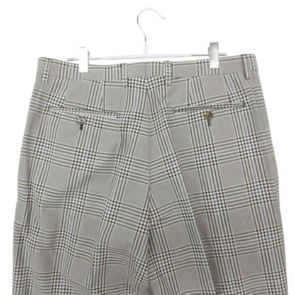 Gucci Pants Trousers 3 Tuck Pleated Glen Plaid Roll Up Gray 50 — view 3