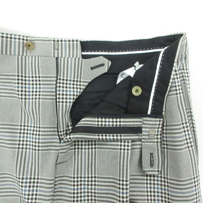 Gucci Pants Trousers 3 Tuck Pleated Glen Plaid Roll Up Gray 50 — view 6