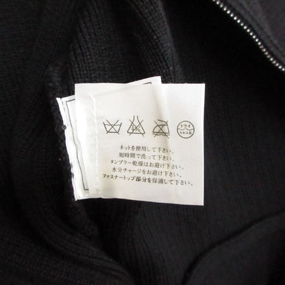 Chanel Knit Jacket High Neck Contrast Zip Up Black 38 — view 9
