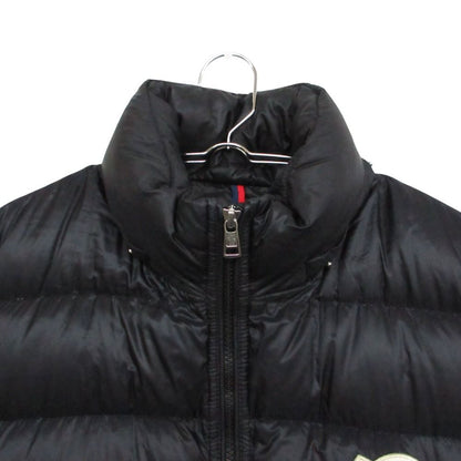 Moncler Bramant Down Jacket Double Logo Patch Nylon Hooded Black — view 4
