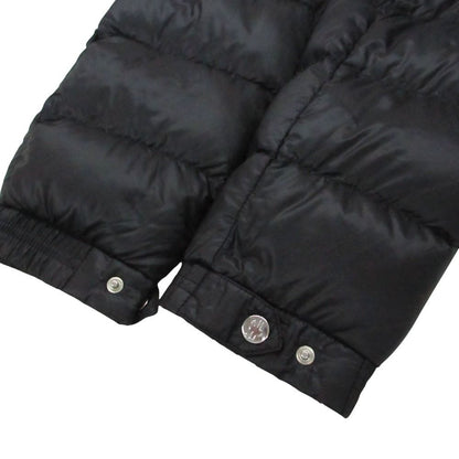 Moncler Bramant Down Jacket Double Logo Patch Nylon Hooded Black — view 8