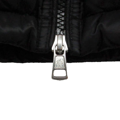 Moncler Bramant Down Jacket Double Logo Patch Nylon Hooded Black — view 7