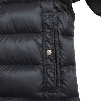 Moncler Bramant Down Jacket Double Logo Patch Nylon Hooded Black — view 6