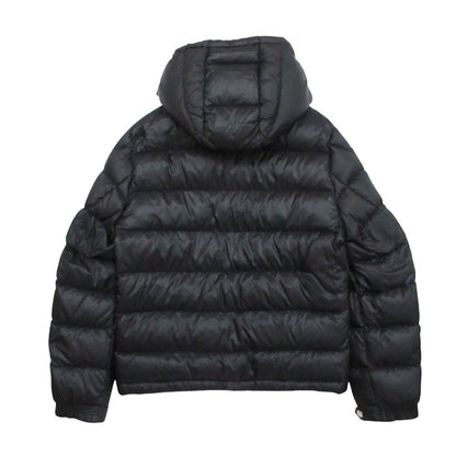 Moncler Bramant Down Jacket Double Logo Patch Nylon Hooded Black — view 2