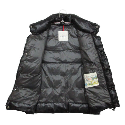 Moncler Tib Down Vest Sleeveless Nylon Logo Patch Black — view 3