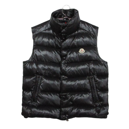 Moncler Tib Down Vest Sleeveless Nylon Logo Patch Black