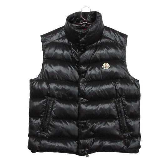 Moncler Tib Down Vest Sleeveless Nylon Logo Patch Black