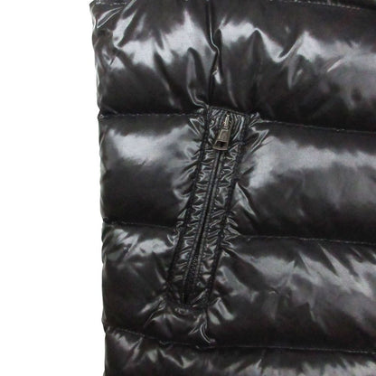 Moncler Tib Down Vest Sleeveless Nylon Logo Patch Black — view 7