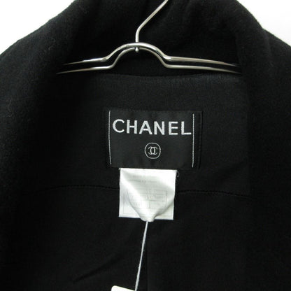 Chanel Coat Cashmere Double Breasted Long Below Knee Length Black — view 7