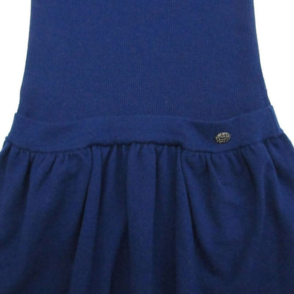 Chanel Ribbed Knit Dress Short Sleeve Bicolor Square Neck CC Logo Plate — view 6