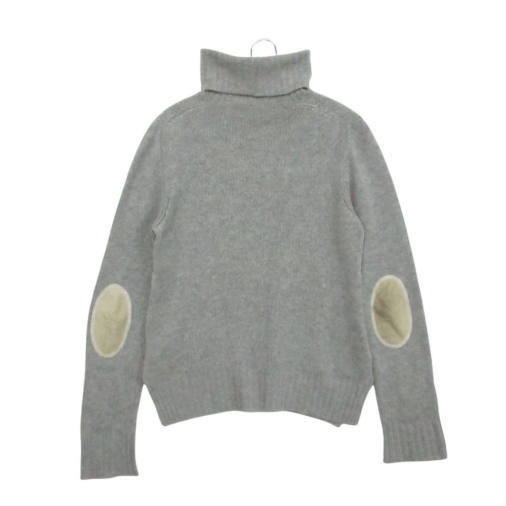 Prada Cashmere Turtleneck Knit Sweater Long Sleeve Elbow Patch Pullover — view 2