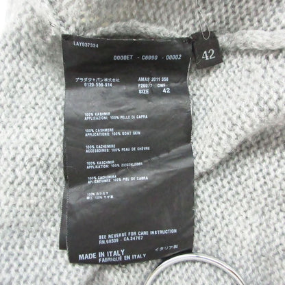 Prada Cashmere Turtleneck Knit Sweater Long Sleeve Elbow Patch Pullover — view 7