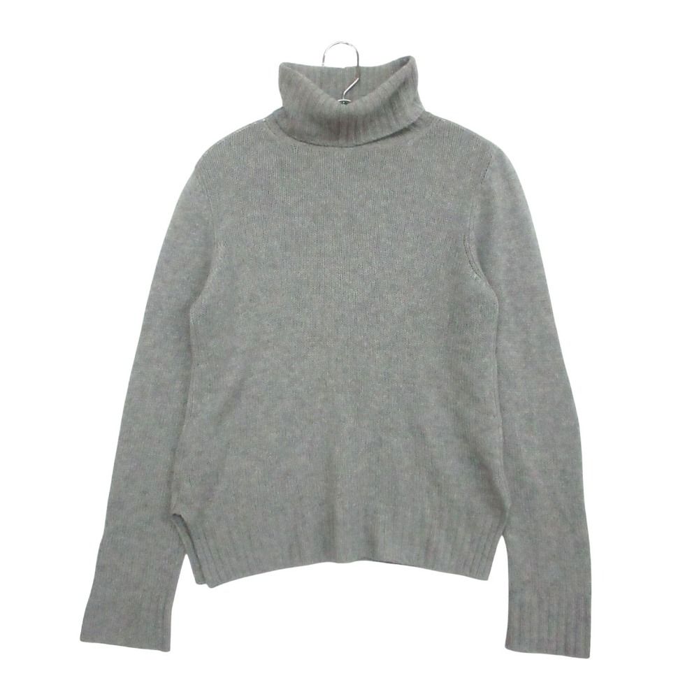 Prada Cashmere Turtleneck Knit Sweater Long Sleeve Elbow Patch Pullover