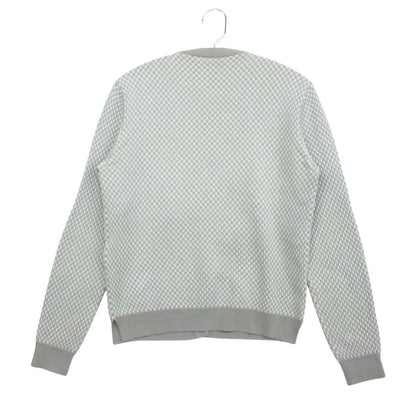 Fendi Knit Cardigan Jacket Long Sleeve Mink Decoration Checkered Pattern — view 2