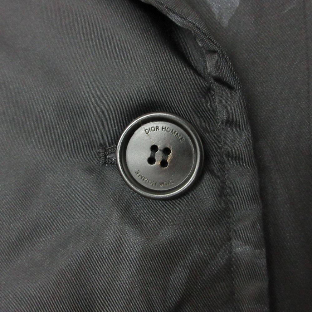 Dior Homme Coat Rose Print Insulation Long Black — view 5