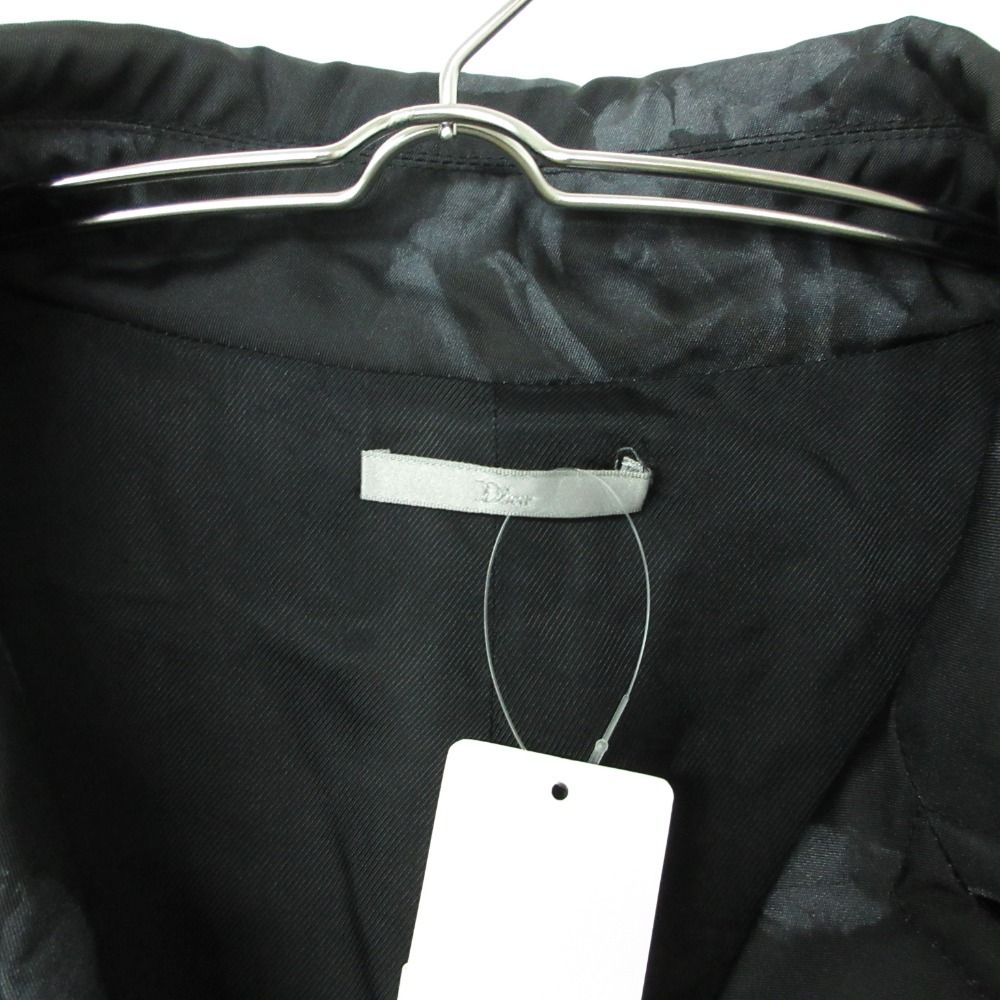 Dior Homme Coat Rose Print Insulation Long Black — view 8