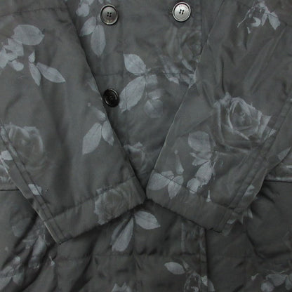 Dior Homme Coat Rose Print Insulation Long Black — view 4