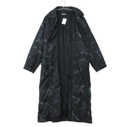 Dior Homme Coat Rose Print Insulation Long Black — view 3