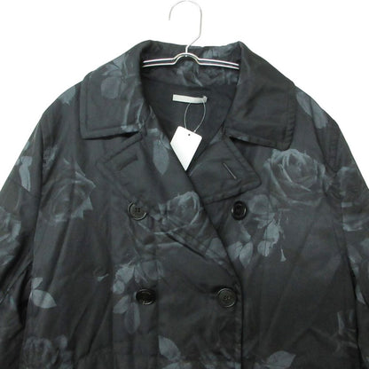 Dior Homme Coat Rose Print Insulation Long Black — view 6