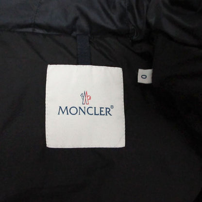 Moncler Nantesfur Down Coat Long Length Navy — view 7