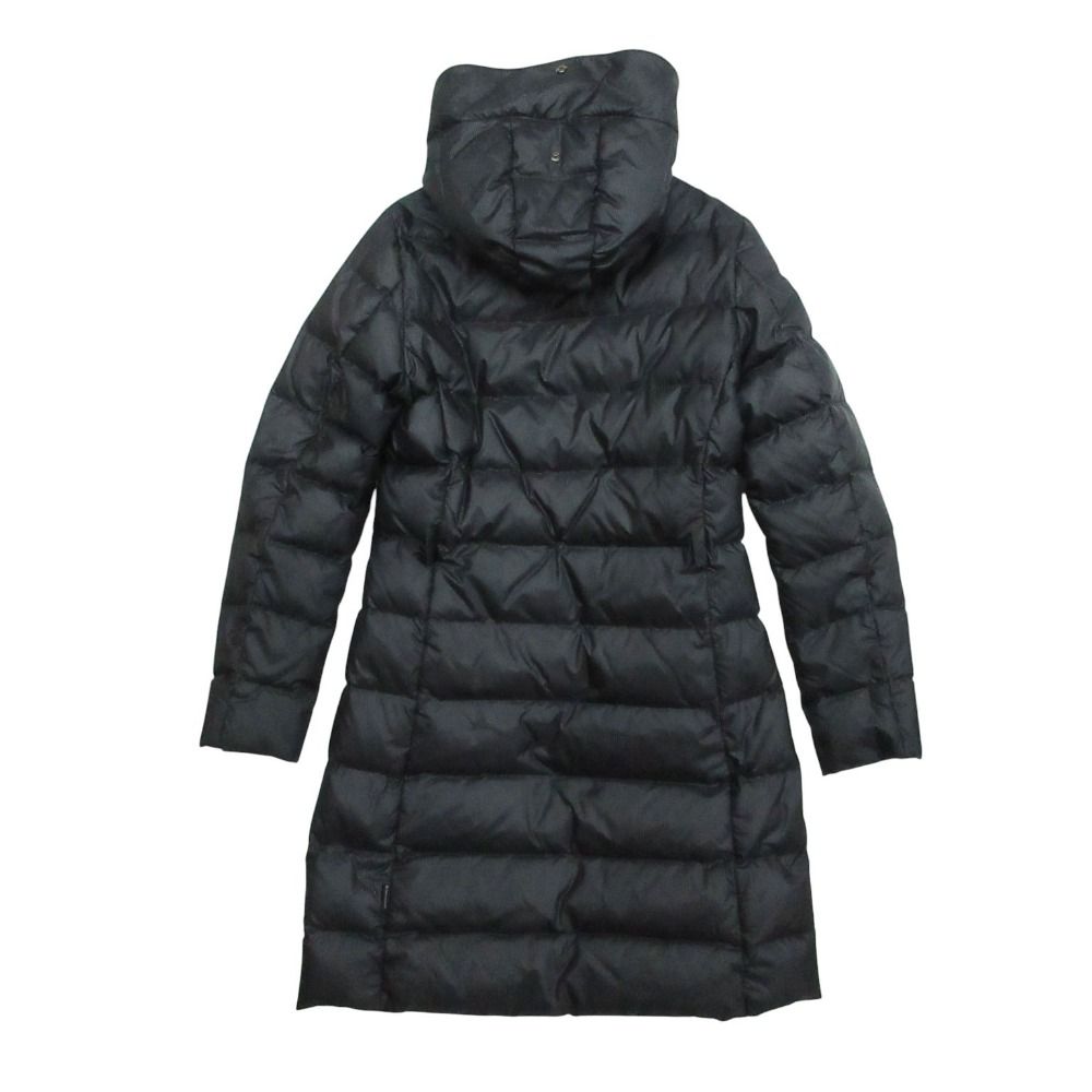 Moncler Nantesfur Down Coat Long Length Navy — view 2