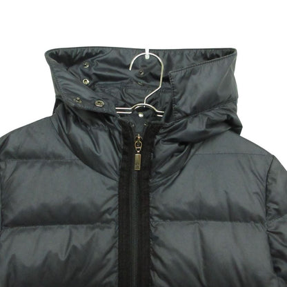 Moncler Nantesfur Down Coat Long Length Navy — view 4