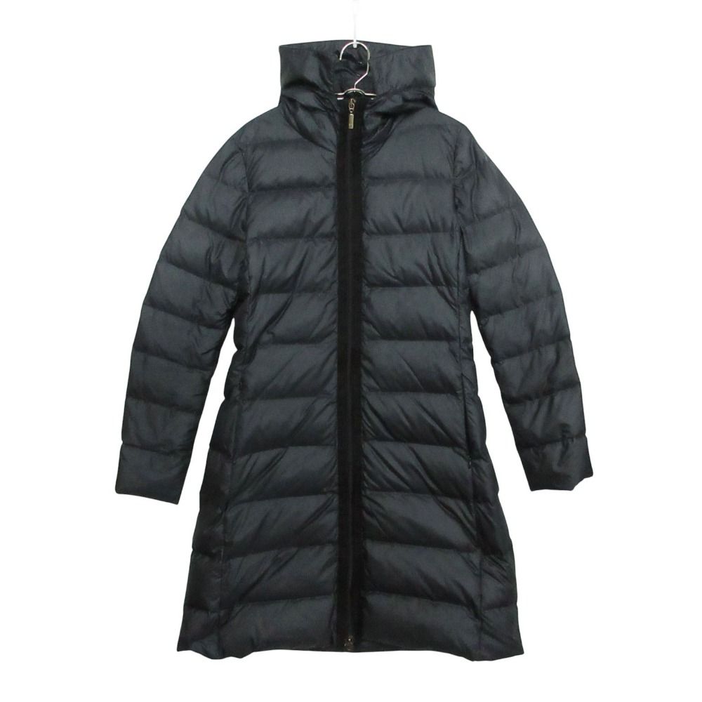 Moncler Nantesfur Down Coat Long Length Navy