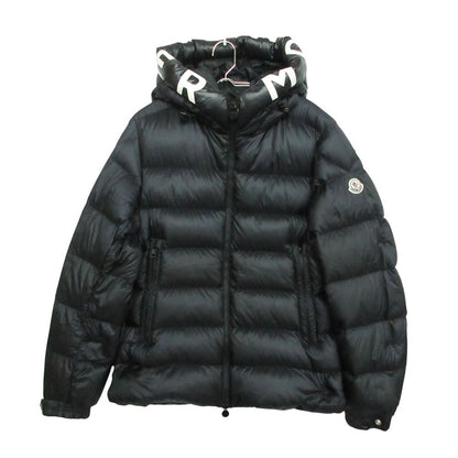 Moncler Salzman Down Jacket Logo Hoodie Black