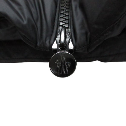 Moncler Salzman Down Jacket Logo Hoodie Black — view 6