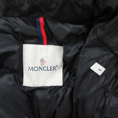 Moncler Salzman Down Jacket Logo Hoodie Black — view 7