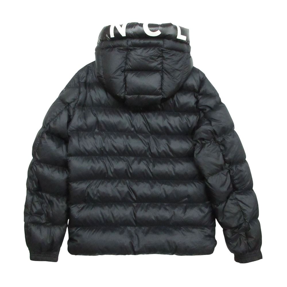 Moncler Salzman Down Jacket Logo Hoodie Black — view 2