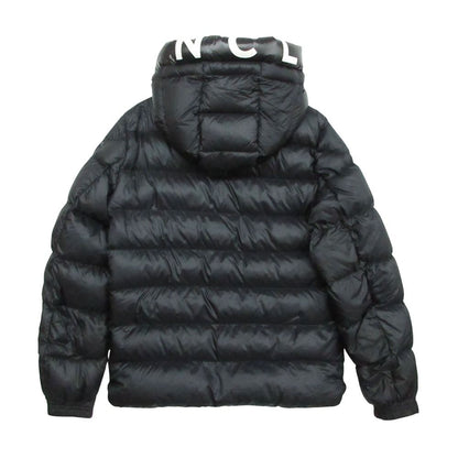 Moncler Salzman Down Jacket Logo Hoodie Black — view 2