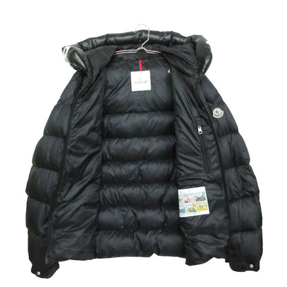 Moncler Salzman Down Jacket Logo Hoodie Black — view 3