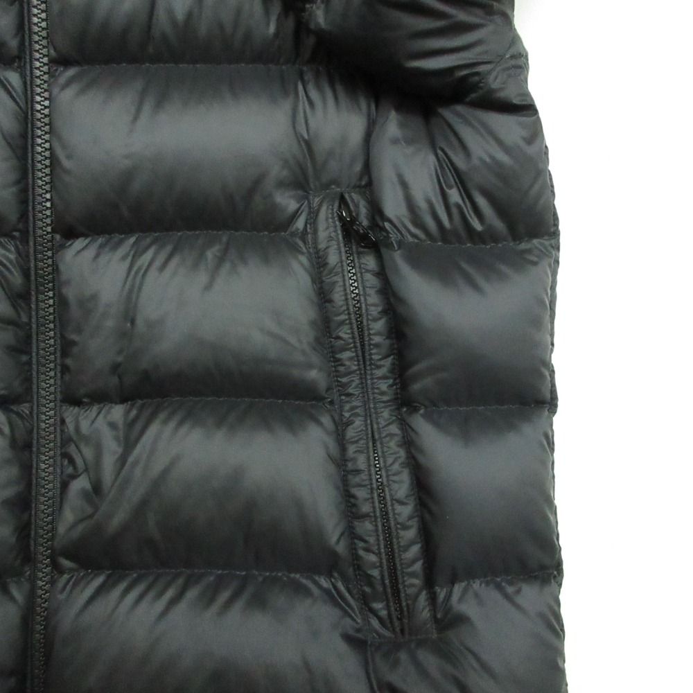 Moncler Salzman Down Jacket Logo Hoodie Black — view 5