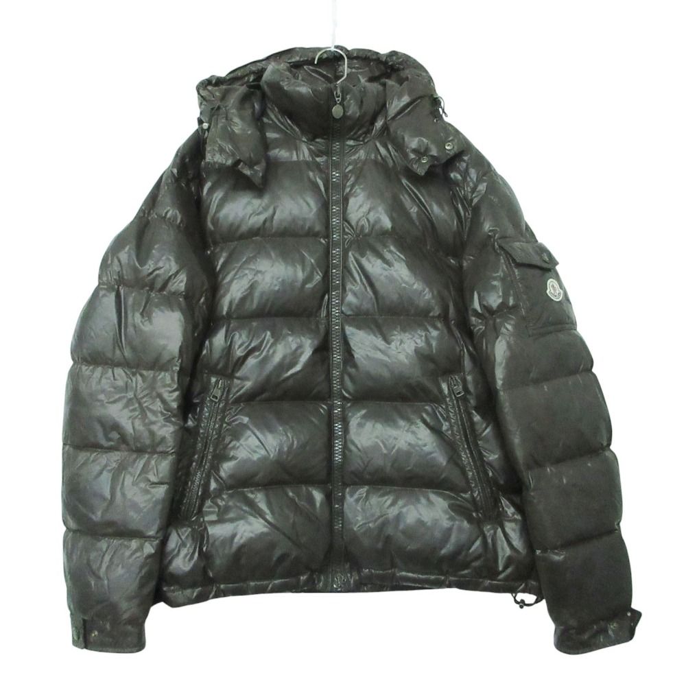 Moncler Maya Down Jacket Nylon Hooded Brown 5