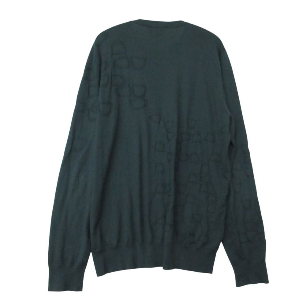 Hermes Knit Sweater Crew Neck Long Sleeve Jacquard Cashmere Blend Cotton — view 2