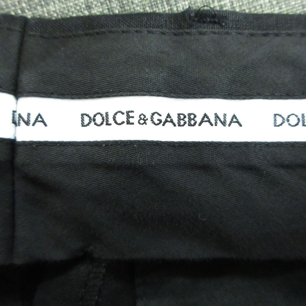 Dolce & Gabbana Linen Pants Trousers Black 48 — view 3