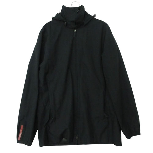 Prada Sports Mountain Hoodie Nylon Jacket Hooded Gore Tex Black 46
