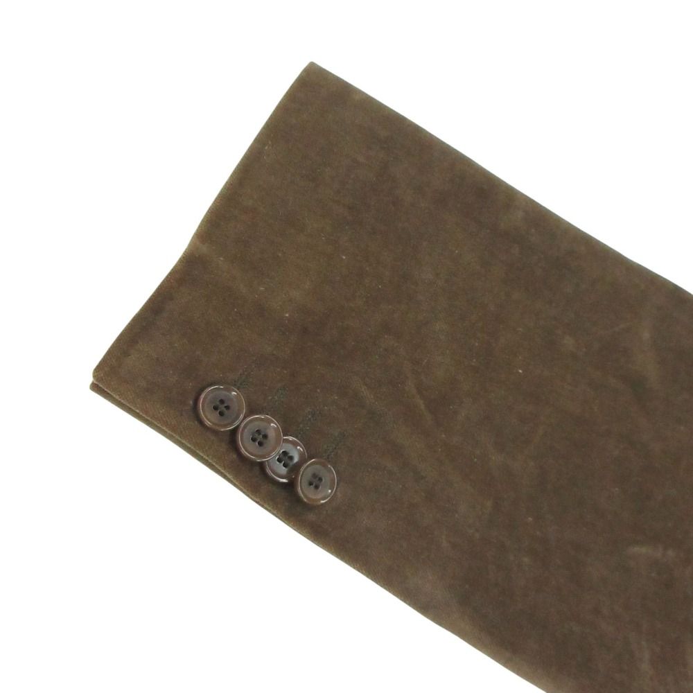 Dolce & Gabbana Tailored Jacket Leather Velour Velvet Lining Logo Allover — view 7