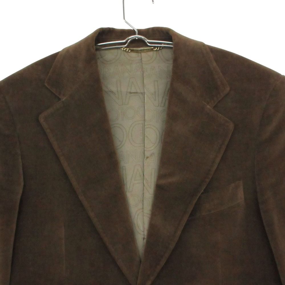 Dolce & Gabbana Tailored Jacket Leather Velour Velvet Lining Logo Allover — view 4