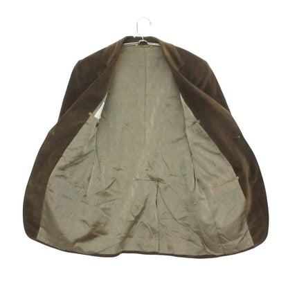 Dolce & Gabbana Tailored Jacket Leather Velour Velvet Lining Logo Allover — view 3