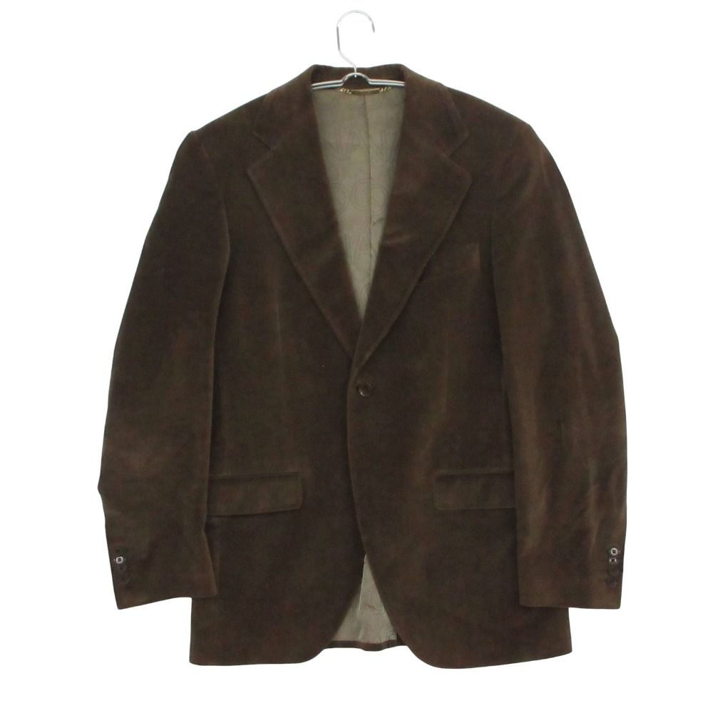 Dolce & Gabbana Tailored Jacket Leather Velour Velvet Lining Logo Allover
