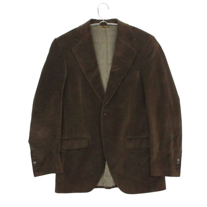 Dolce & Gabbana Tailored Jacket Leather Velour Velvet Lining Logo Allover