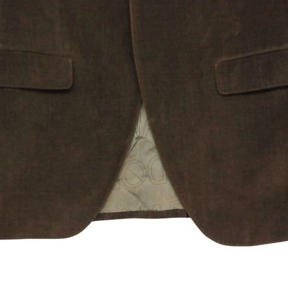 Dolce & Gabbana Tailored Jacket Leather Velour Velvet Lining Logo Allover — view 5