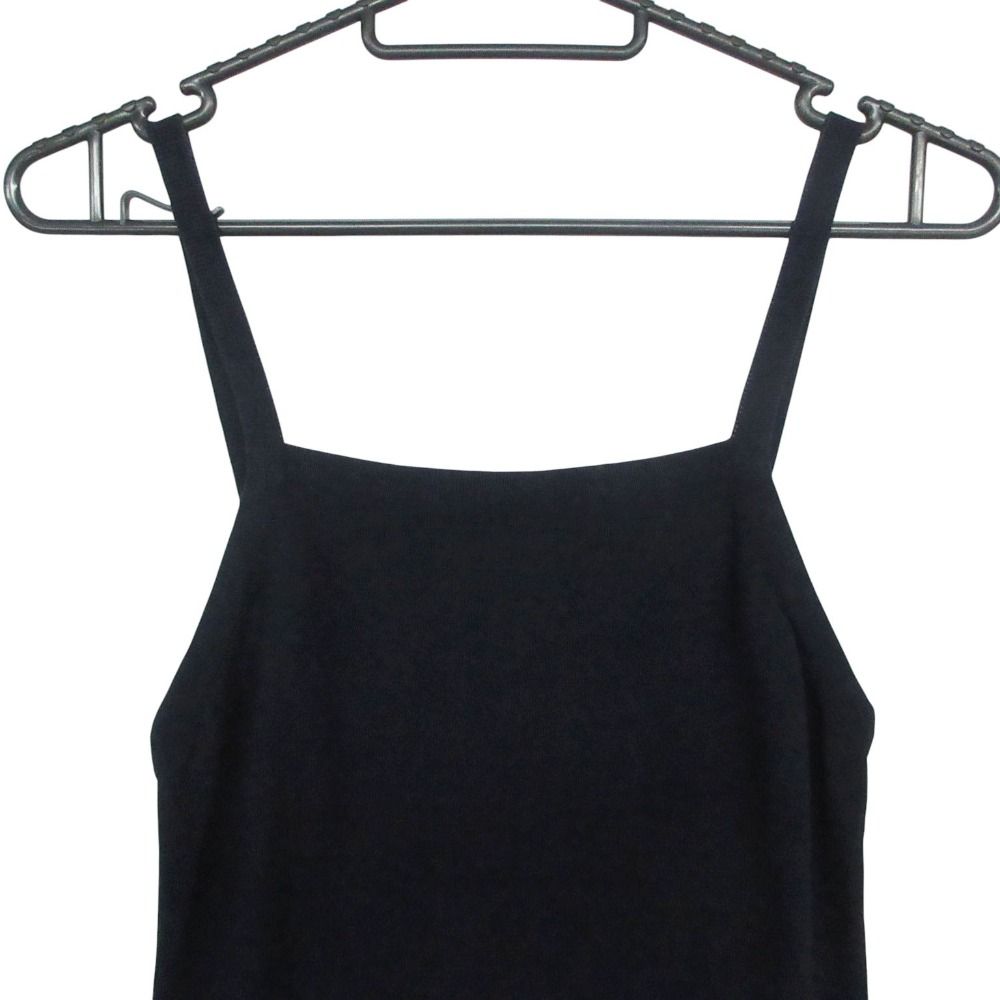 Chanel Vintage Dress Mini Length Cami Cotton Knit Navy 34 — view 3